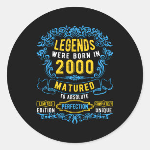 Sticker Rond Les Légendes Sont Nées En 2000
