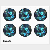 Sticker Rond Les libellules du lac (Feuille)