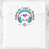 Sticker Rond Les livres audionumériques comptent comme lecture (Sac)