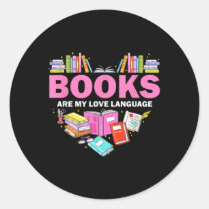 Sticker Rond Les Livres Sont Mon Amour Langue Lecture Louvain B