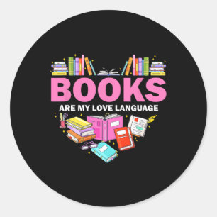 Sticker Rond Les Livres Sont Mon Amour Langue Lecture Louvain B