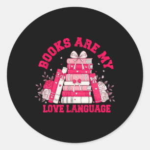 Sticker Rond Les Livres Sont Mon Amour Langue Lecture Louvain B