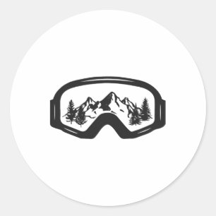 Sticker Rond Les lunettes de ski pour garçons Uni-kids de The W