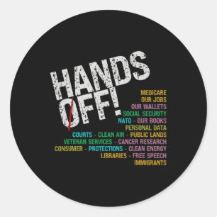 Sticker Rond Les Mains De Nos Libertés Protéger Quels Problèmes
