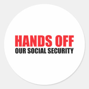 Sticker Rond Les Mains De Notre Sécurité Sociale Protéger Notre