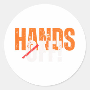 Sticker Rond Les mains en l'air ! Manifestation anti-Trump cont