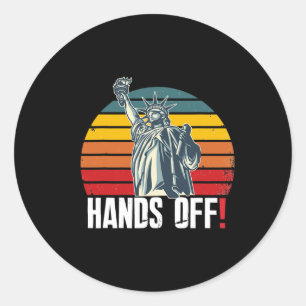 Sticker Rond Les Mains Résistent À La Résistance À Sauver La Dé