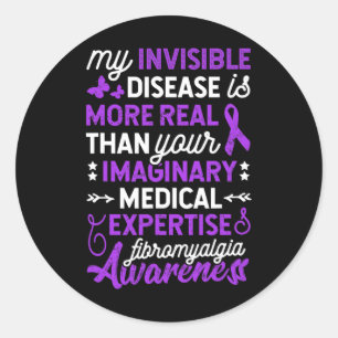 Sticker Rond Les maladies invisibles sont plus réelles