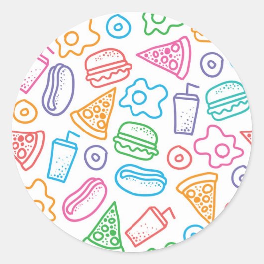 Sticker Rond Les Malbouffe (Devant)
