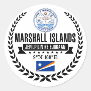 Sticker Rond Les Marshall Islands