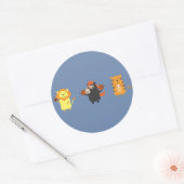 Sticker Rond Les mascottes de Détroit (Enveloppe)