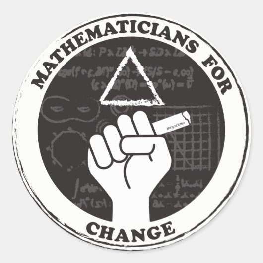 Sticker Rond Les mathématiciens du Changement (Devant)