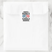 Sticker Rond Les Mecs Blancs De Kamala Harris Sungles Usa (Sac)