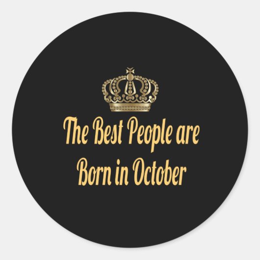 Sticker Rond Les Meilleures Personnes Sont Nées En Octobre (Devant)