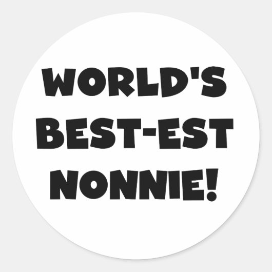 Sticker Rond Les meilleurs cadeaux Nonnie du monde de Black Tex (Devant)