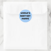 Sticker Rond Les meilleurs cadeaux Poppi Black Text du monde (Sac)