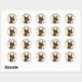 Sticker Rond Les Meilleurs Chiens Sont Secourus - Miniature Pin (Feuille)