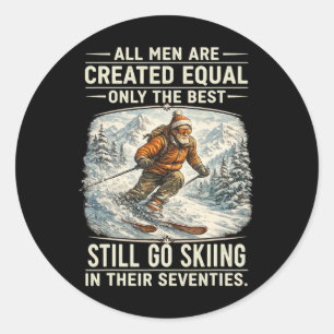 Sticker Rond Les meilleurs skieurs font encore du ski dans leur