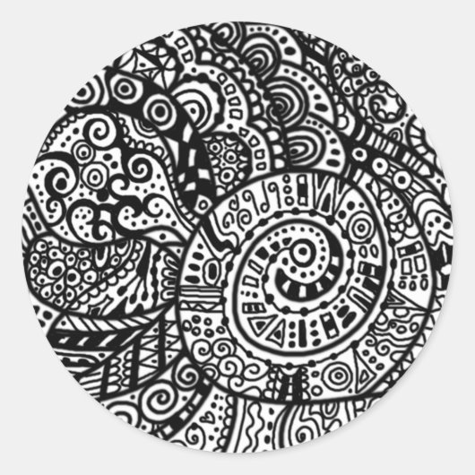 Sticker Rond Les Mille mortes nues et blanches (Devant)