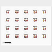 Sticker Rond Les Monarques Royaux Pawsome (Feuille)