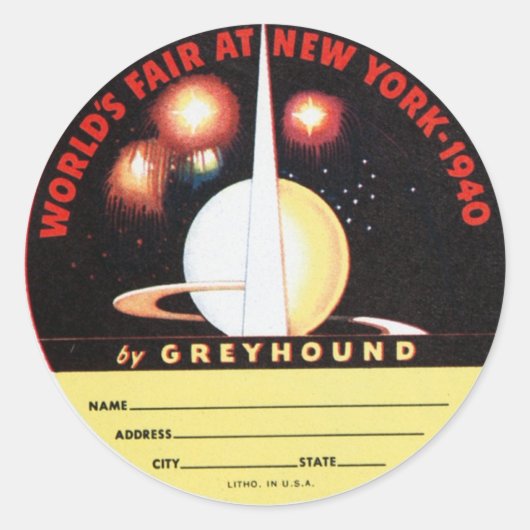 Sticker Rond Les mondes de Greyhound (Devant)
