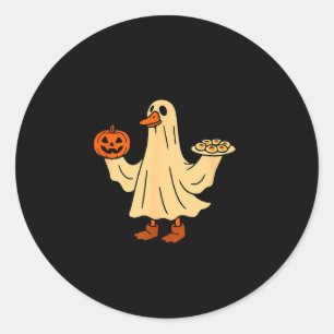 Sticker Rond Les monstres ne mangent pas les fantômes parce qu'