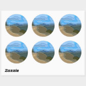 STICKER ROND LES MONTAGNES (Feuille)