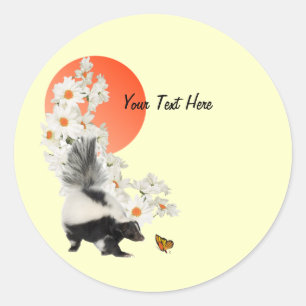 Sticker Rond Les mouffettes ont besoin d'heure de sentir des