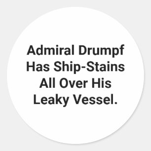 Sticker Rond Les navires de l'amiral Drumpf Hankamer Artjunkhau