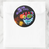 Sticker Rond Les néons sont devenus fous (Sac)