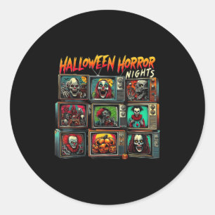 Sticker Rond Les nuits d'horreur d'Halloween Y Film