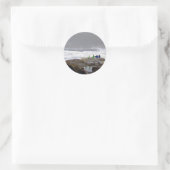 Sticker Rond Les Observateurs de Vagues (Sac)