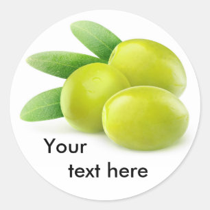 Sticker Rond Les olives vertes fraîches