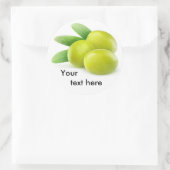 Sticker Rond Les olives vertes fraîches (Sac)