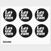 STICKER ROND LES ON PEUT (Feuille)