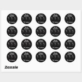 Sticker Rond Les os dansants (Feuille)