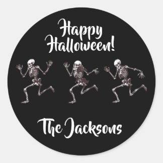 Sticker Rond Les os dansants