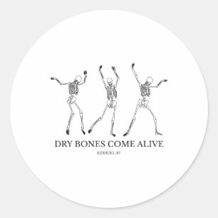Sticker Rond Les os Sèches Vivants Danser Danser 1