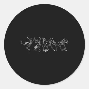 Sticker Rond Les os Vivent Ezekiel 37 Halloween Skeleton Sku