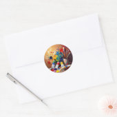 Sticker Rond Les outils de l'imagination – Art de l'espace de t (Enveloppe)