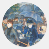 Sticker Rond Les parapluies, Pierre Auguste Renoir Art (Devant)