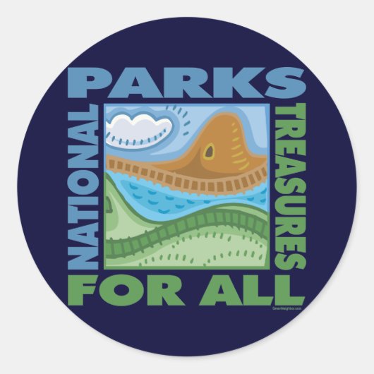 Sticker Rond Les parcs nationaux (Devant)