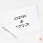Sticker Rond Les passagers sont les gens Trop Sarcastique Stick (Enveloppe)