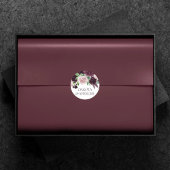 Sticker Rond Les passions de Moody | Dramatic Purple Wine Rose 