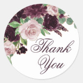 Sticker Rond Les passions de Moody | Merci de vin violet specta (Devant)