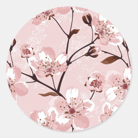 Sticker Rond Les Patters de Cherry Blossom (Devant)