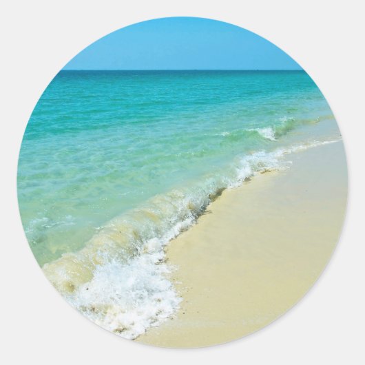 Sticker Rond Les paysages de plage (Devant)