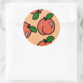 Sticker Rond Les pêches (Sac)