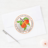 Sticker Rond Les pêches d'été douces réserves de pêche (Enveloppe)