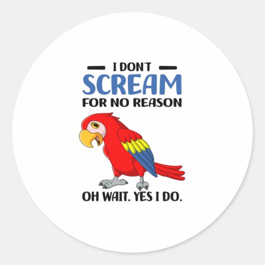 Sticker Rond Les perroquets (Devant)